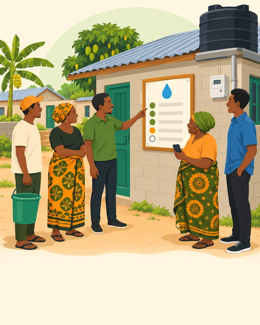 Households in one house looking at a shared water bill