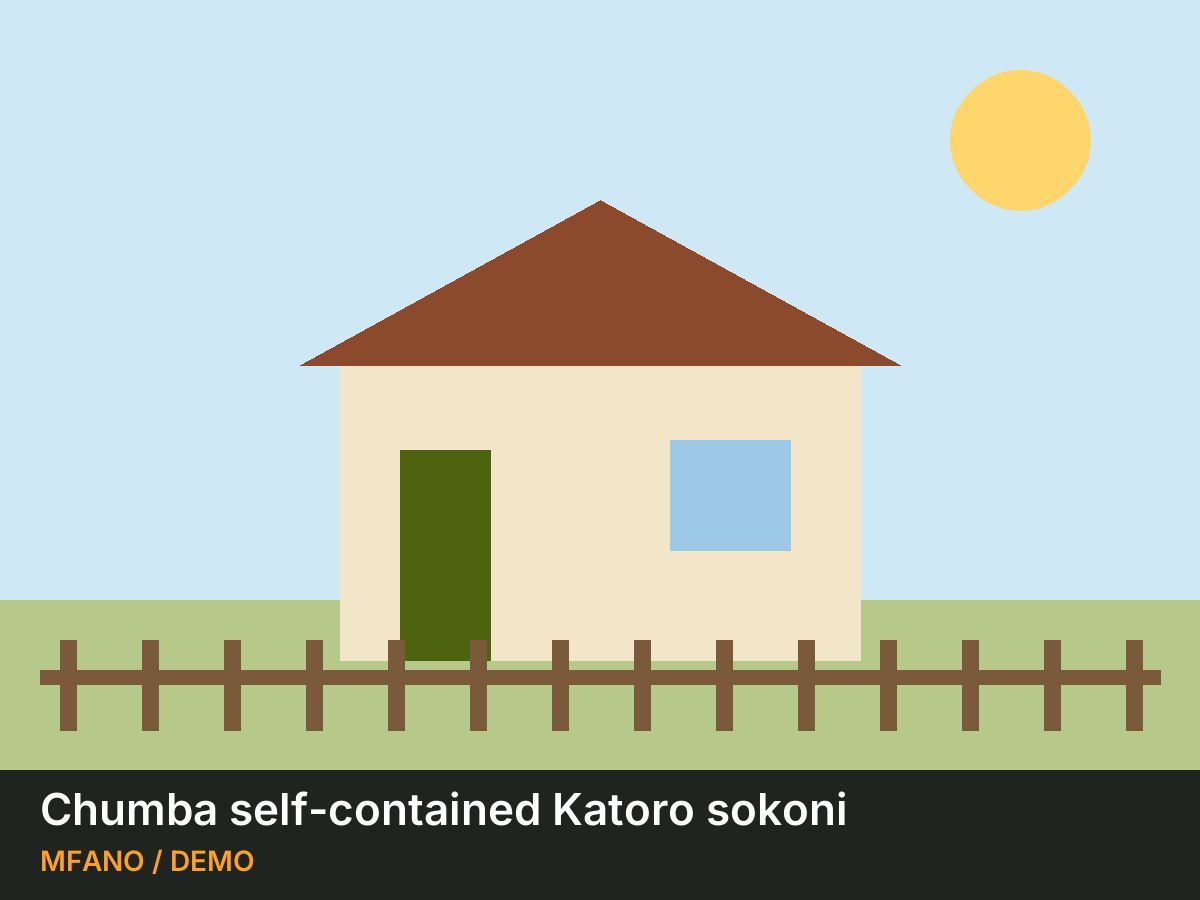 Chumba self-contained Katoro sokoni