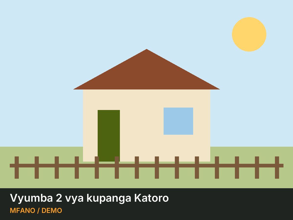 Vyumba 2 vya kupanga Katoro